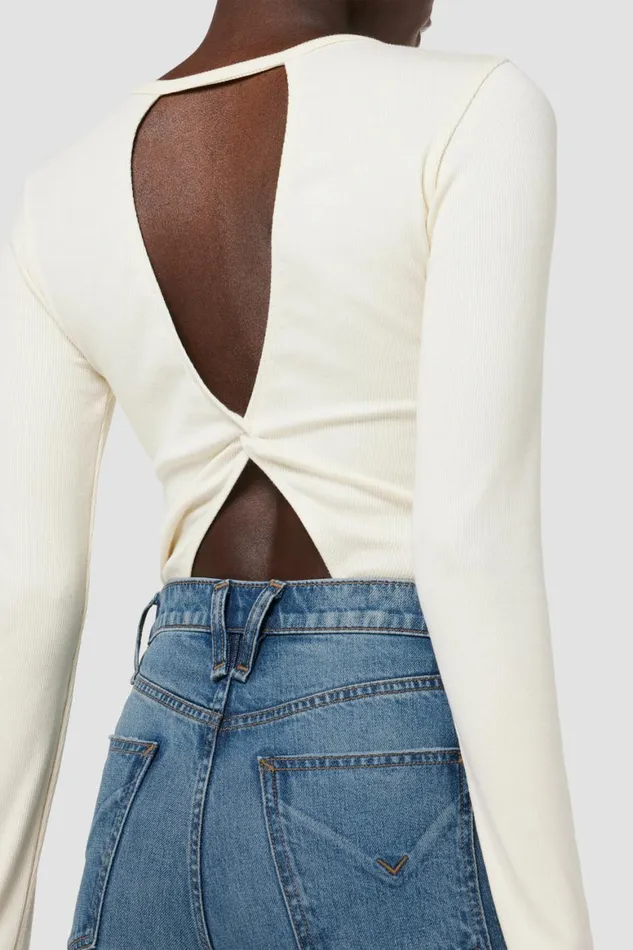 Hudson Jeans Tops and Sweaters Knot Back Bodysuit Ecru 8211 Women Hudson Jeans Tops and Sweaters Knot Back Bodysuit Ecru 8211 Women