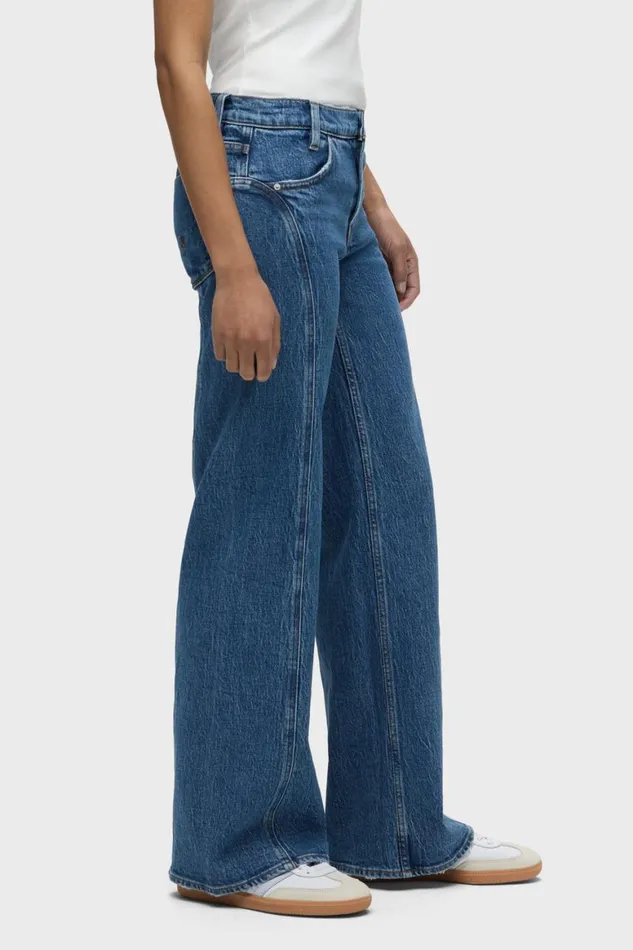 Hudson Jeans Wide Leg Lexi MidRise Seamed Wide Leg Salt Lake 8211 Women Hudson Jeans Wide Leg Lexi MidRise Seamed Wide Leg Salt Lake 8211 Women