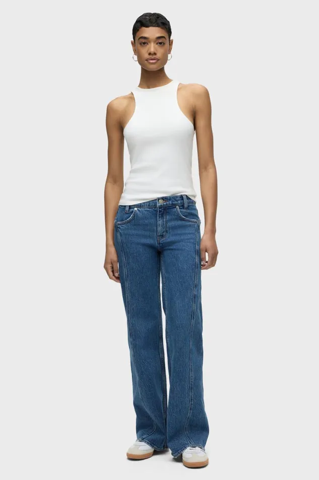 Hudson Jeans Wide Leg Lexi MidRise Seamed Wide Leg Salt Lake 8211 Women Hudson Jeans Wide Leg Lexi MidRise Seamed Wide Leg Salt Lake 8211 Women