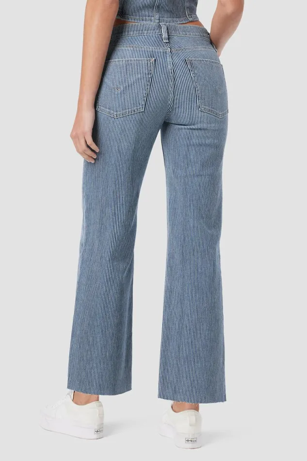 Hudson Jeans Wide Leg Rosie HighRise Wide Leg Ankle Jean Railroad Stripe 8211 Women Hudson Jeans Wide Leg Rosie HighRise Wide Leg Ankle Jean Railroad Stripe 8211 Women