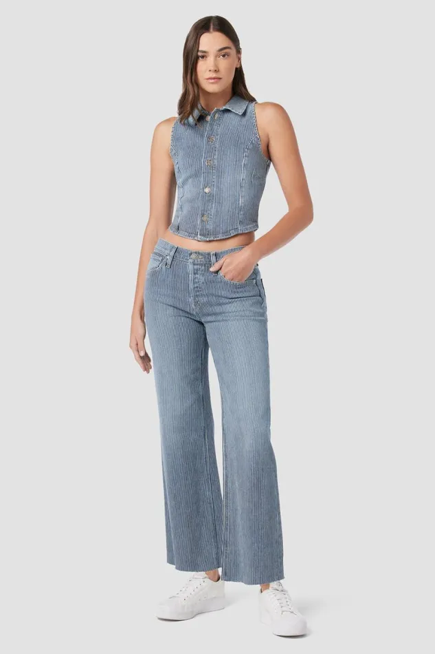 Hudson Jeans Wide Leg Rosie HighRise Wide Leg Ankle Jean Railroad Stripe 8211 Women Hudson Jeans Wide Leg Rosie HighRise Wide Leg Ankle Jean Railroad Stripe 8211 Women