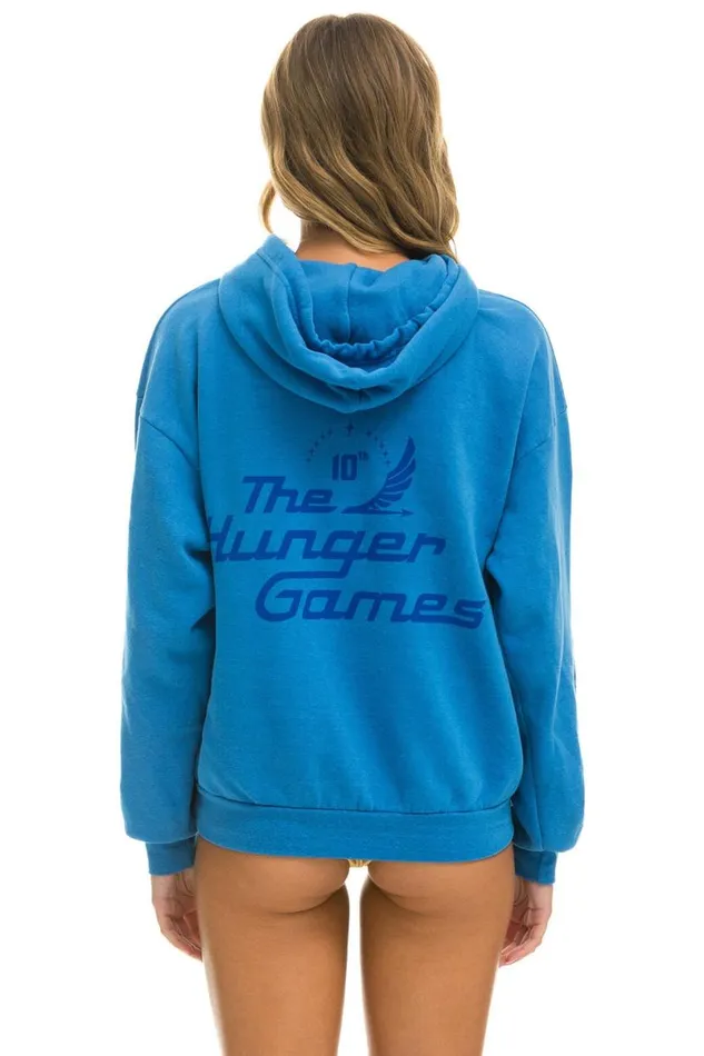 Hunger Games Relaxed Pullover Hoodie 8211 Cobalt WomenMen Aviator Nation Hoodies