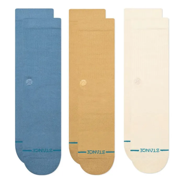 Icon Crew Socks 3 Pack Cream MenWomen Stance Crew