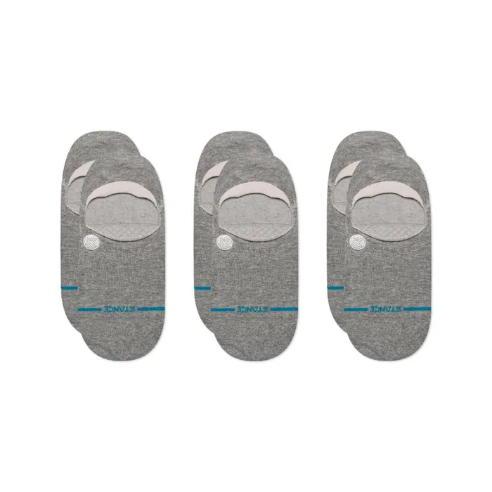 Icon No Show Socks 3 Pack Heathergrey MenWomen Stance No Show