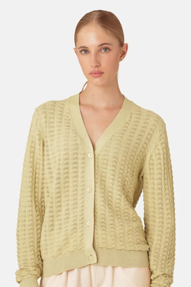 Ilse Jacobsen Cardigan 8211 Olive Grass Women Clothing Ilse Jacobsen Cardigan 8211 Olive Grass Women Clothing