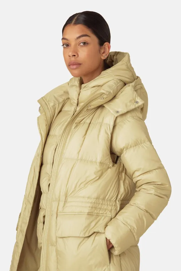 Ilse Jacobsen Long Down Vest 8211 Olive Grass Women Jackets And Coats