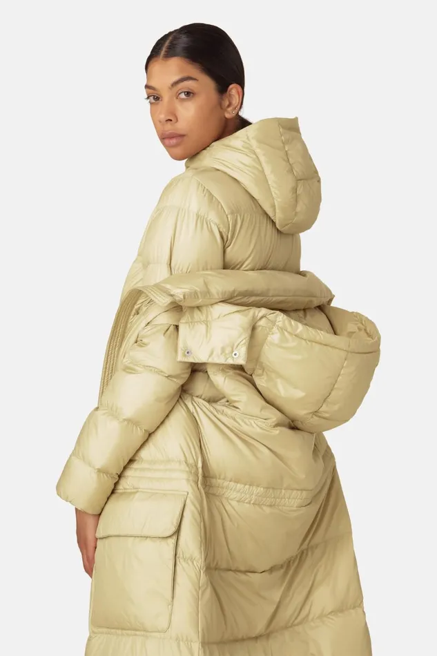 Ilse Jacobsen Long Down Vest 8211 Olive Grass Women Jackets And Coats