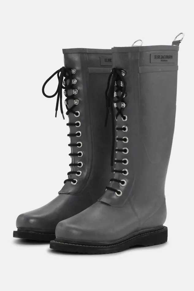 Ilse Jacobsen Long Rubber Boots 8211 Grey Women Rainboots Long