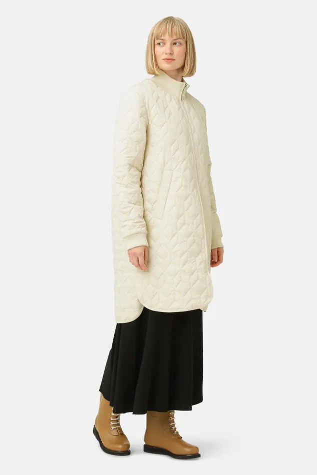 Ilse Jacobsen Padded Quilt Coat 8211 Bleached Sand Women Jackets And Coats