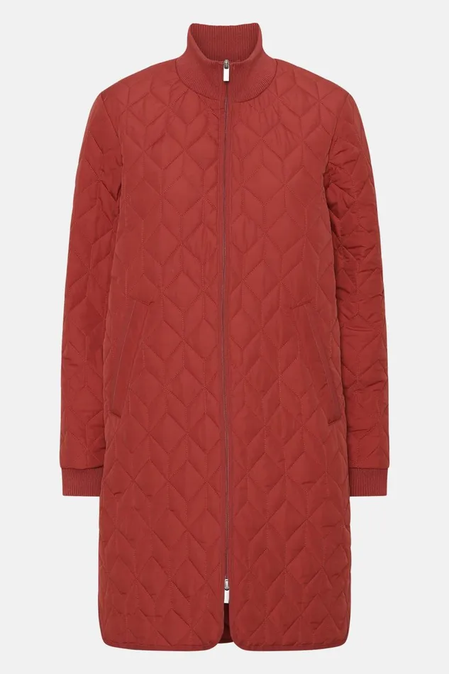 Ilse Jacobsen Padded Quilt Coat 8211 Brick Red Women Jackets And Coats