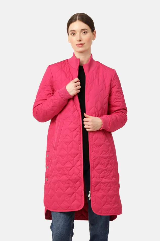 Ilse Jacobsen Padded Quilt Coat 8211 Magenta Women Jackets And Coats