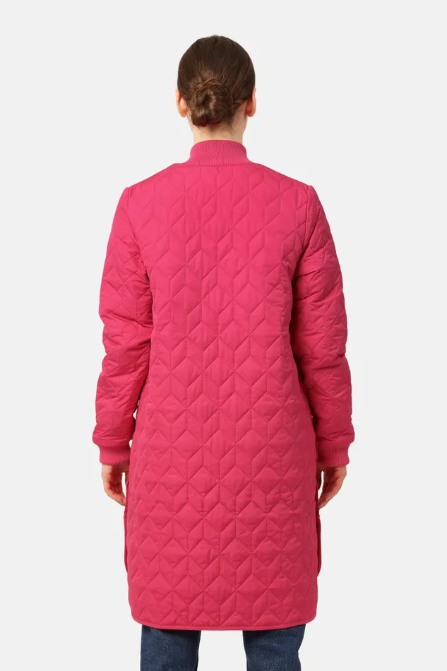 Ilse Jacobsen Padded Quilt Coat 8211 Magenta Women Jackets And Coats