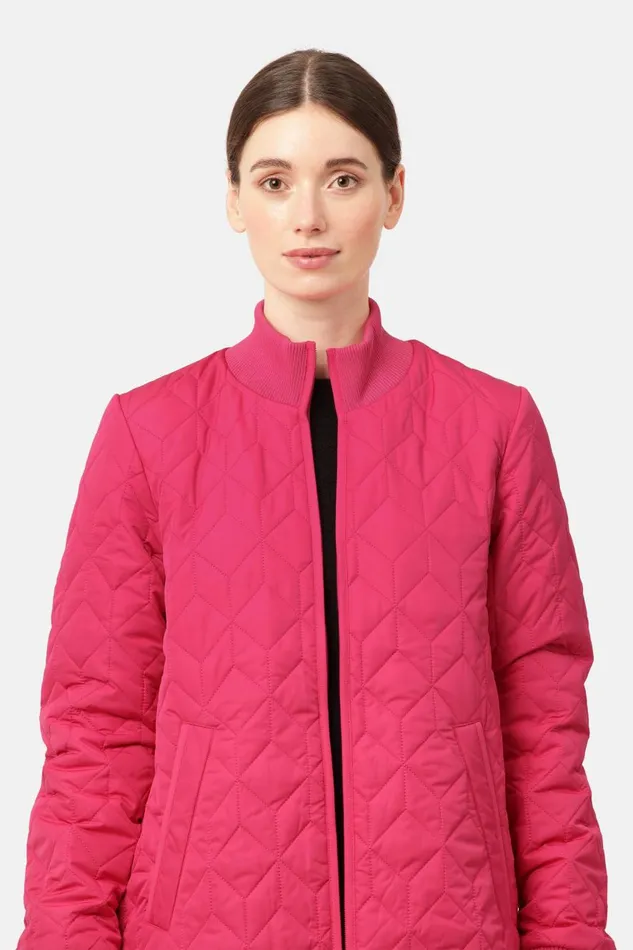 Ilse Jacobsen Padded Quilt Coat 8211 Magenta Women Jackets And Coats
