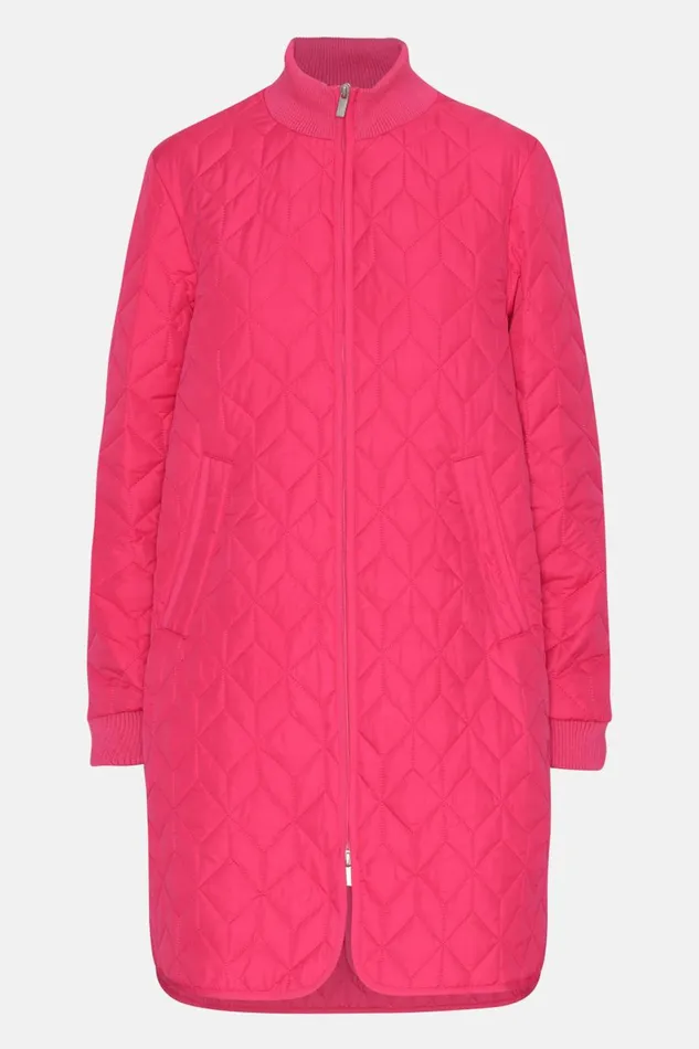 Ilse Jacobsen Padded Quilt Coat 8211 Magenta Women Jackets And Coats