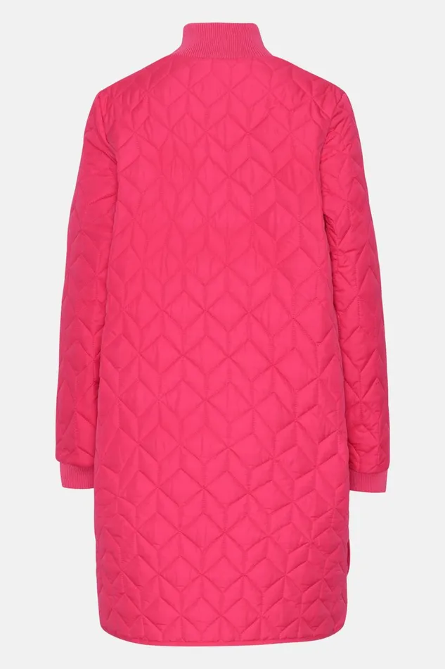 Ilse Jacobsen Padded Quilt Coat 8211 Magenta Women Jackets And Coats