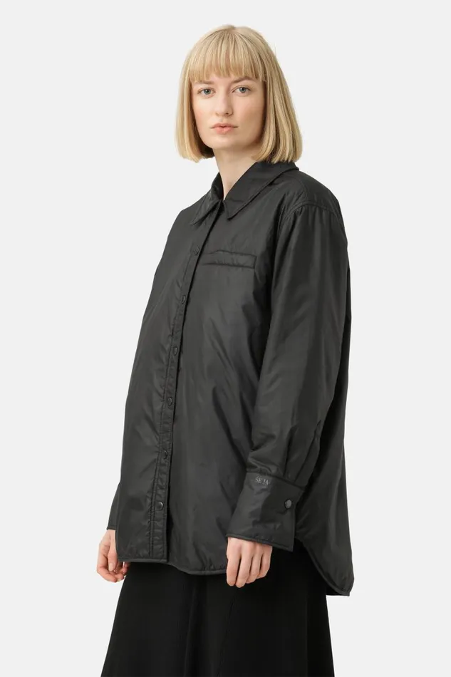 Ilse Jacobsen Padded Shirt 8211 Black Women Jackets And Coats