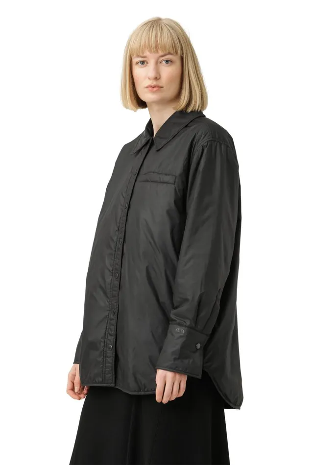 Ilse Jacobsen Padded Shirt 8211 Black Women Jackets And Coats