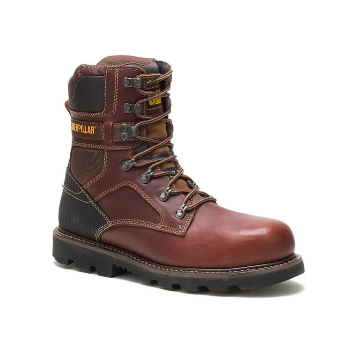 Indiana 20 Steel Toe Work Boot Brown Men Cat Footwear Boots