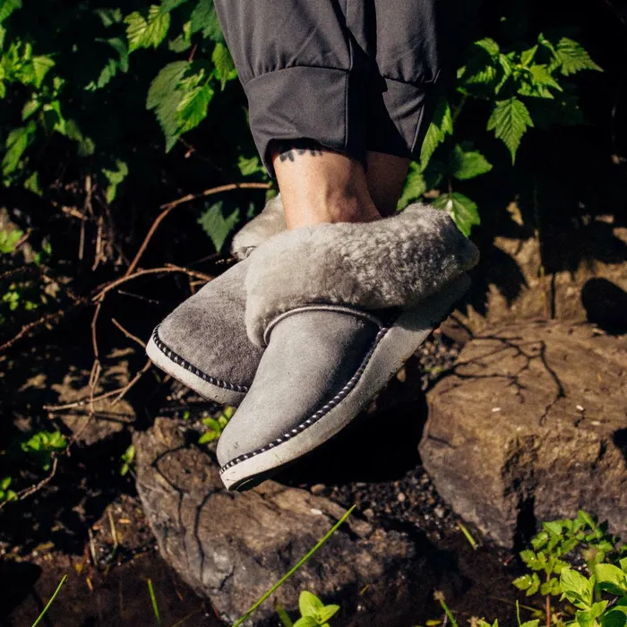 IndoorOutdoor Women Olukai Kui Fuzzy SlipOn Slippers 8211 Fog