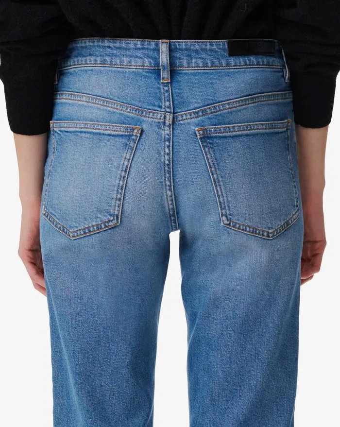 IRO BRUNI CROPPED JEANS WITH RAW EDGES Light Blue Women Jeans