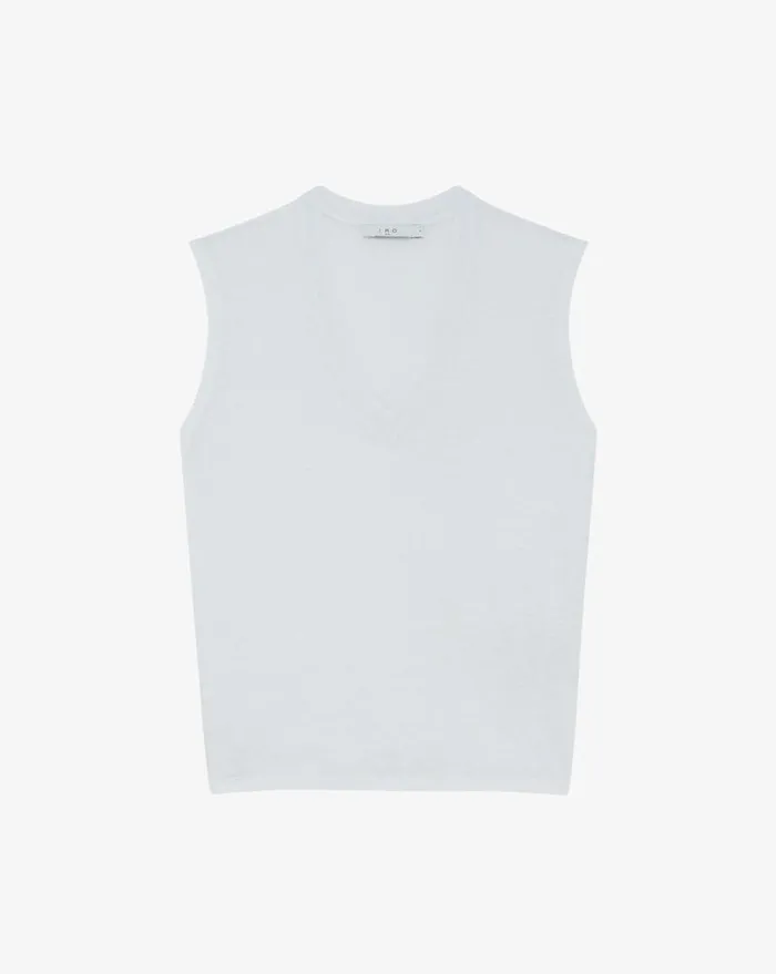 IRO CELSIO VNECK TANK TEE Black Women Tops and Shirts