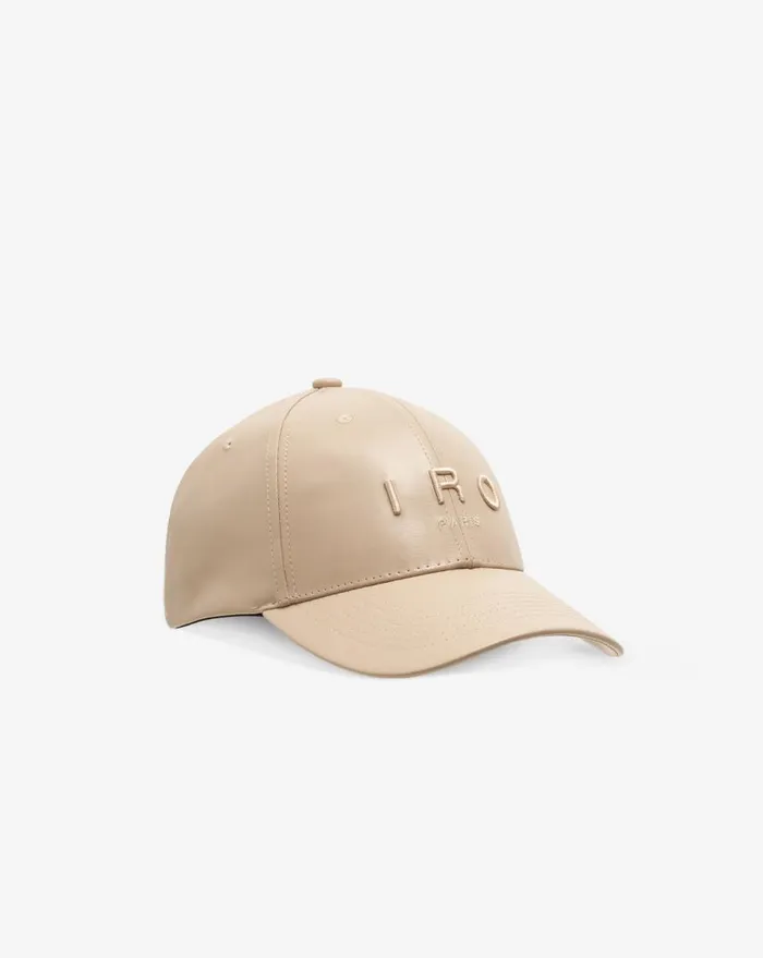 IRO GREB EMBROIDERED CAP Taupe Women Hats