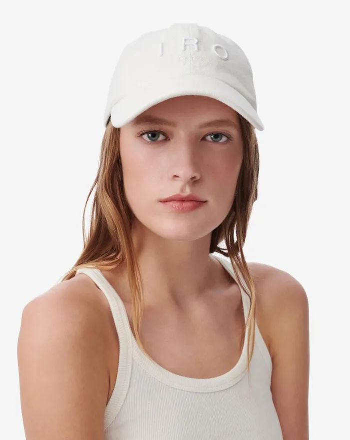 IRO GREB EMBROIDERED DENIM CAP Denim Off White Women Hats