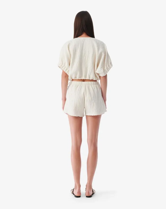 IRO HORONI FLOWY JACQUARD SHORTS Ecru Women Shorts and Skirts