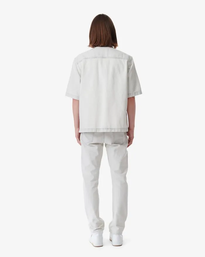 IRO IVERA WASHED DENIM SHIRT Bleached Grey Men Tshirts