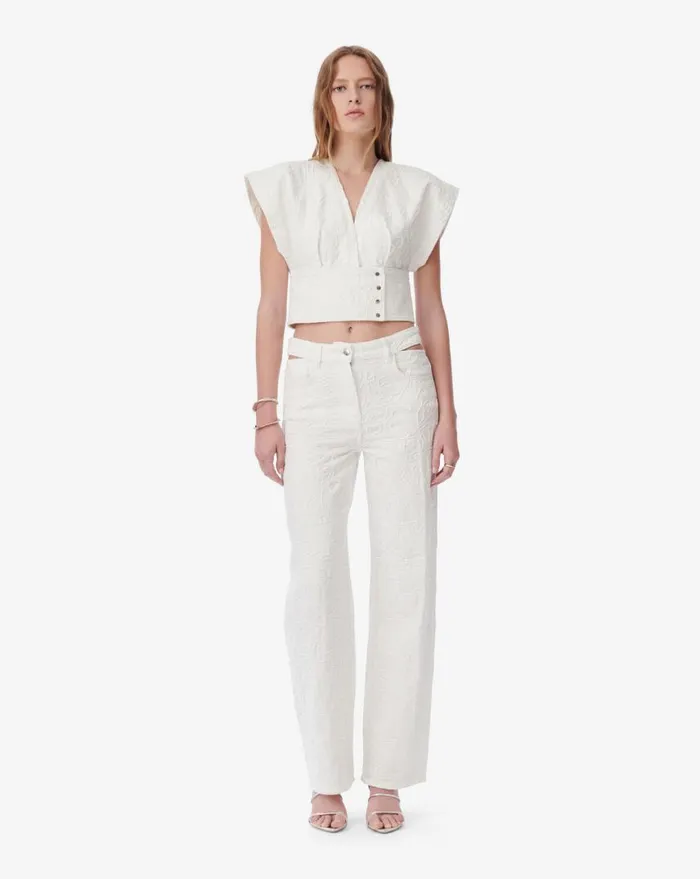 IRO LAMBERT OVERSIZED EMBROIDERED JEANS Ice Blue Women Jeans