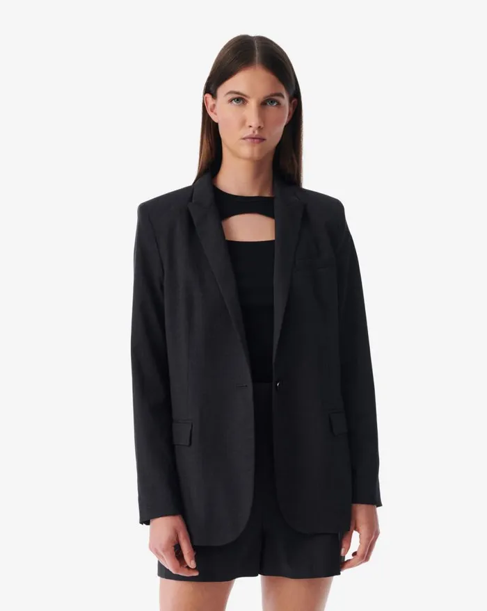 IRO MAURANE WOOL SUIT JACKET Anthracite Women Jackets and Coats