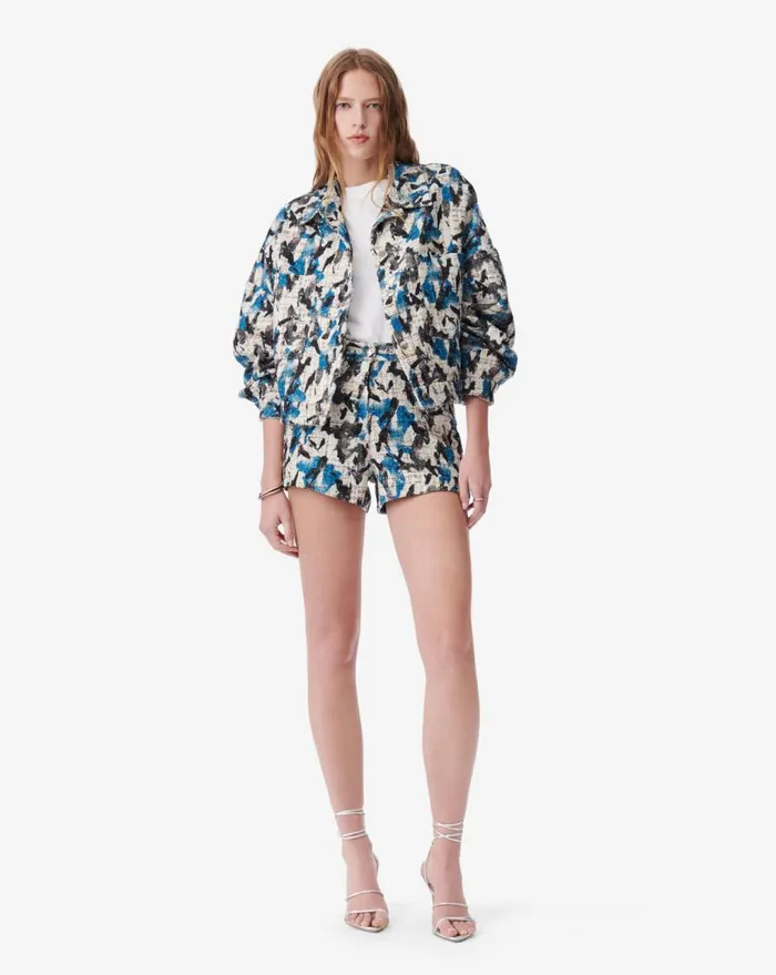 IRO NOORI SHORT SEQUINED TWEED JACKET Multico Women Jackets and Coats