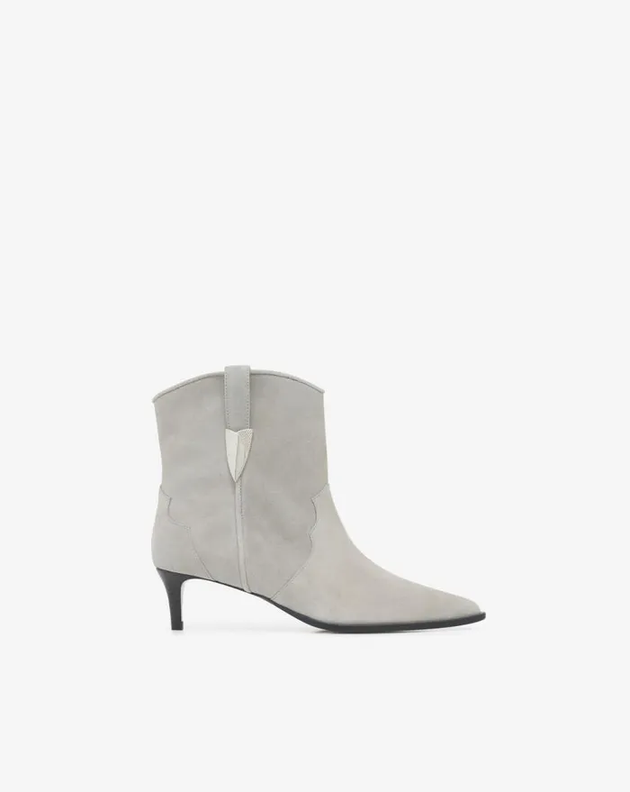 IRO OPALE SUEDE LEATHER ANKLE BOOTS Cloud Women Boots
