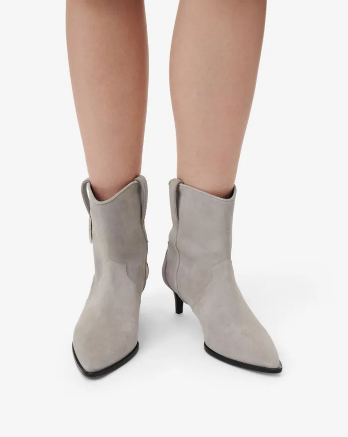 IRO OPALE SUEDE LEATHER ANKLE BOOTS Cloud Women Boots
