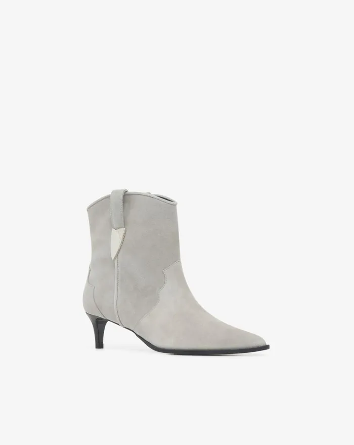 IRO OPALE SUEDE LEATHER ANKLE BOOTS Cloud Women Boots