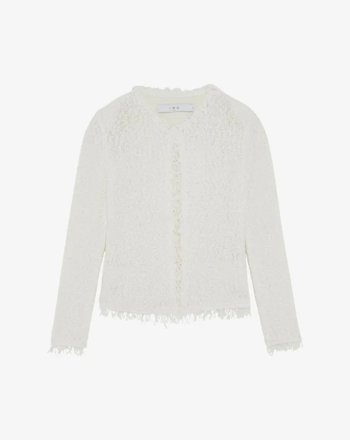 IRO SHAVANI CLASSIC FRINGED JACKET Black Women Jackets and Coats