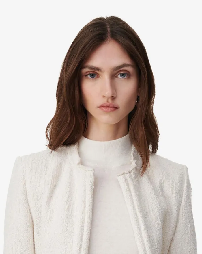 IRO VILOMA TWEED SHACKET Ecruwhite Women Jackets and Coats