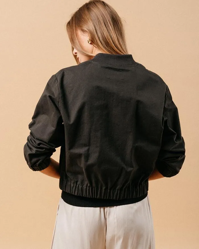 JACKET NOIR MEGANE Shop Grace and Mila Bombers