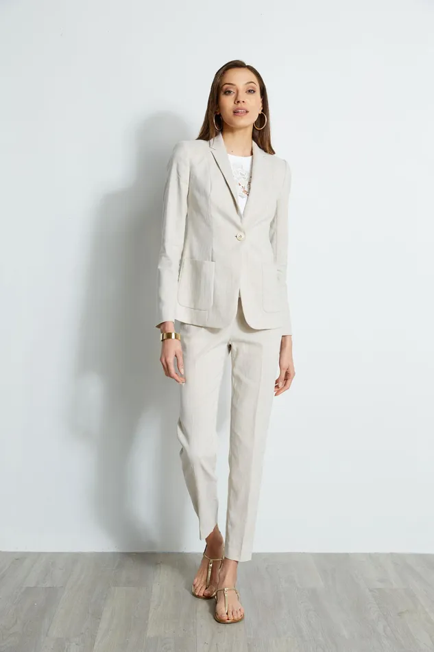 Jackets and Blazers Women Elie Tahari Linen Blazer PUTTY MELANGE