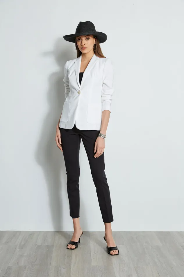 Jackets and Blazers Women Elie Tahari Linen Blazer WHITE