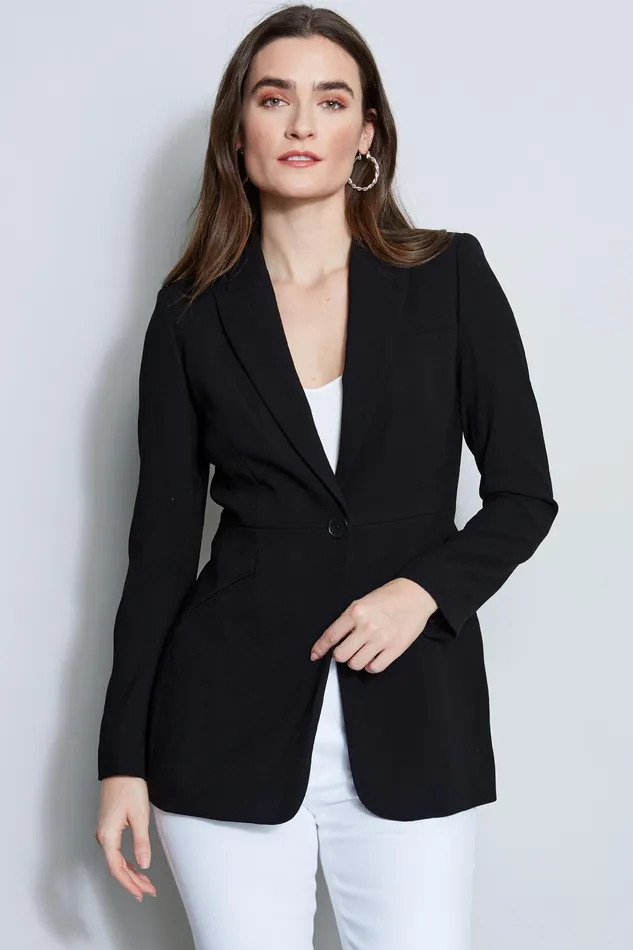 Jackets and Blazers Women Elie Tahari Madison Single Button Blazer Black