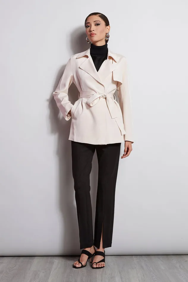 Jackets and Blazers Women Elie Tahari Silk Trench Jacket MARBLE ARCH