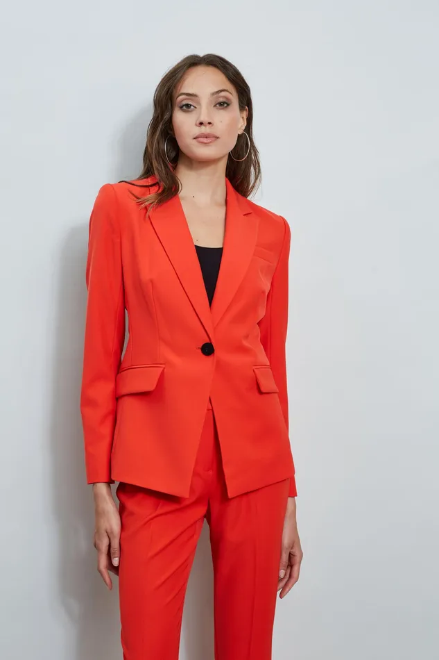 Jackets and Blazers Women Elie Tahari Slim Fit Blazer CAYENNE