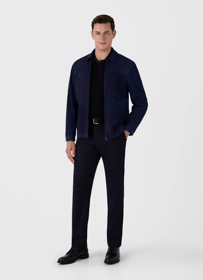Jackets and Coats Men Suede Harrington Jacket Navy ussunspel Jackets and Coats Men Suede Harrington Jacket Navy ussunspel