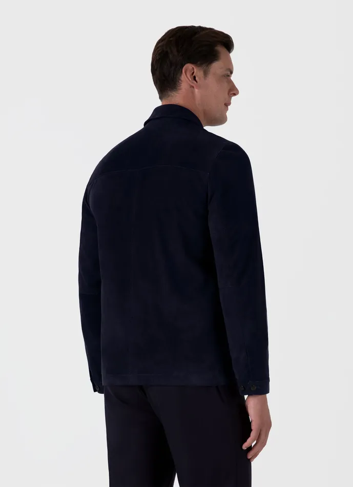 Jackets and Coats Men Suede Harrington Jacket Navy ussunspel Jackets and Coats Men Suede Harrington Jacket Navy ussunspel