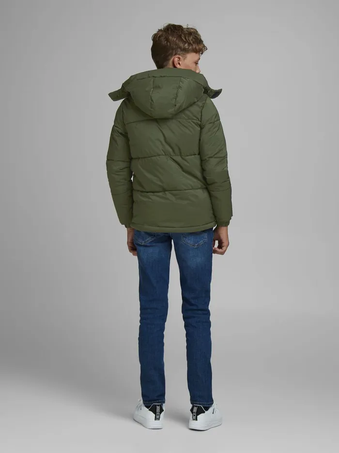 Jackets JACK and JONES Junior BOYS MULTI POCKET PUFFER JACKET Green Forest Night