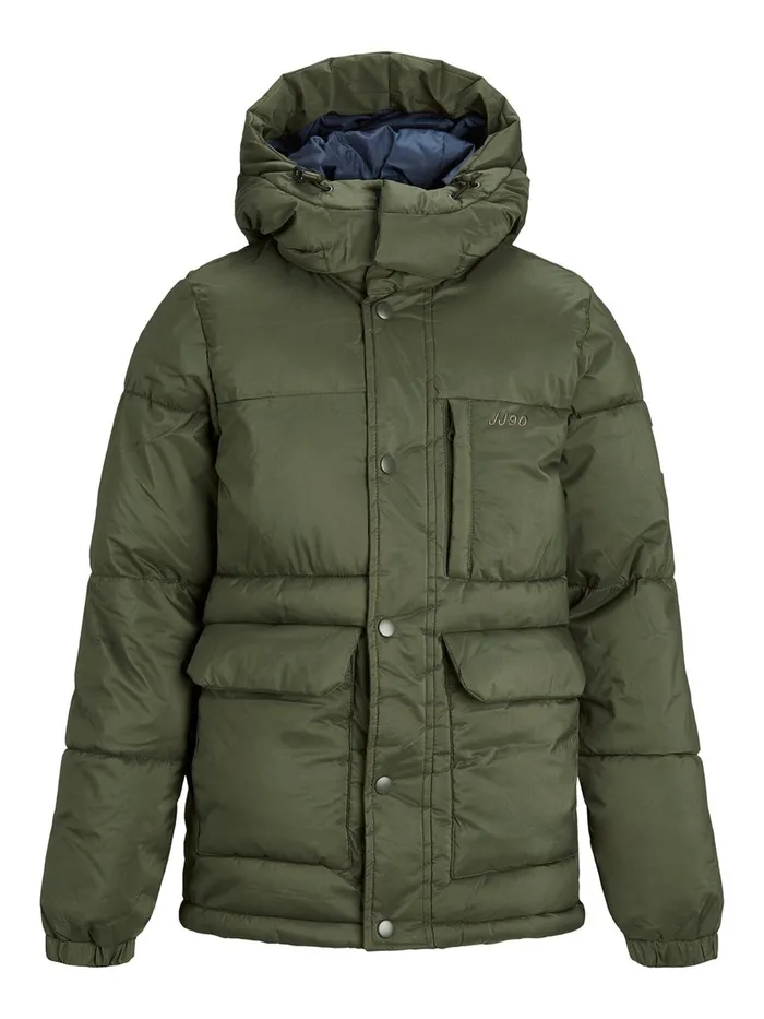 Jackets JACK and JONES Junior BOYS MULTI POCKET PUFFER JACKET Green Forest Night