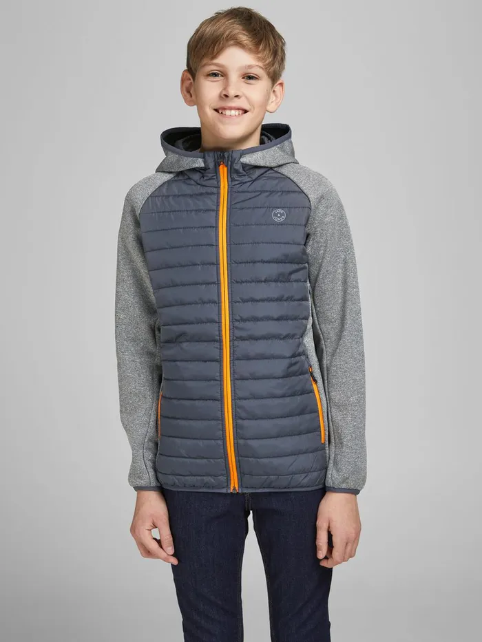 Jackets JACK and JONES Junior BOYS QUILTED JACKET Grey Grey Melange