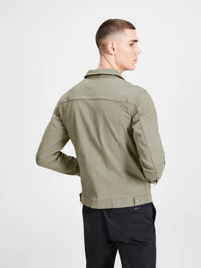 Jackets JACK and JONES Mens ALVIN AKM 528 STS DENIM JACKET Green Aluminum