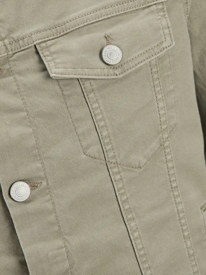 Jackets JACK and JONES Mens ALVIN AKM 528 STS DENIM JACKET Green Aluminum